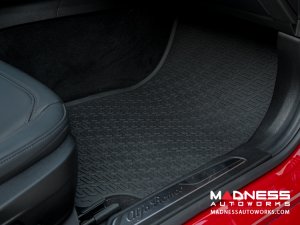 Alfa Romeo Giulia Floor Mat Set - All Weather Rubber Front/ Rear 4 Piece Set - Deluxe - RWD Model